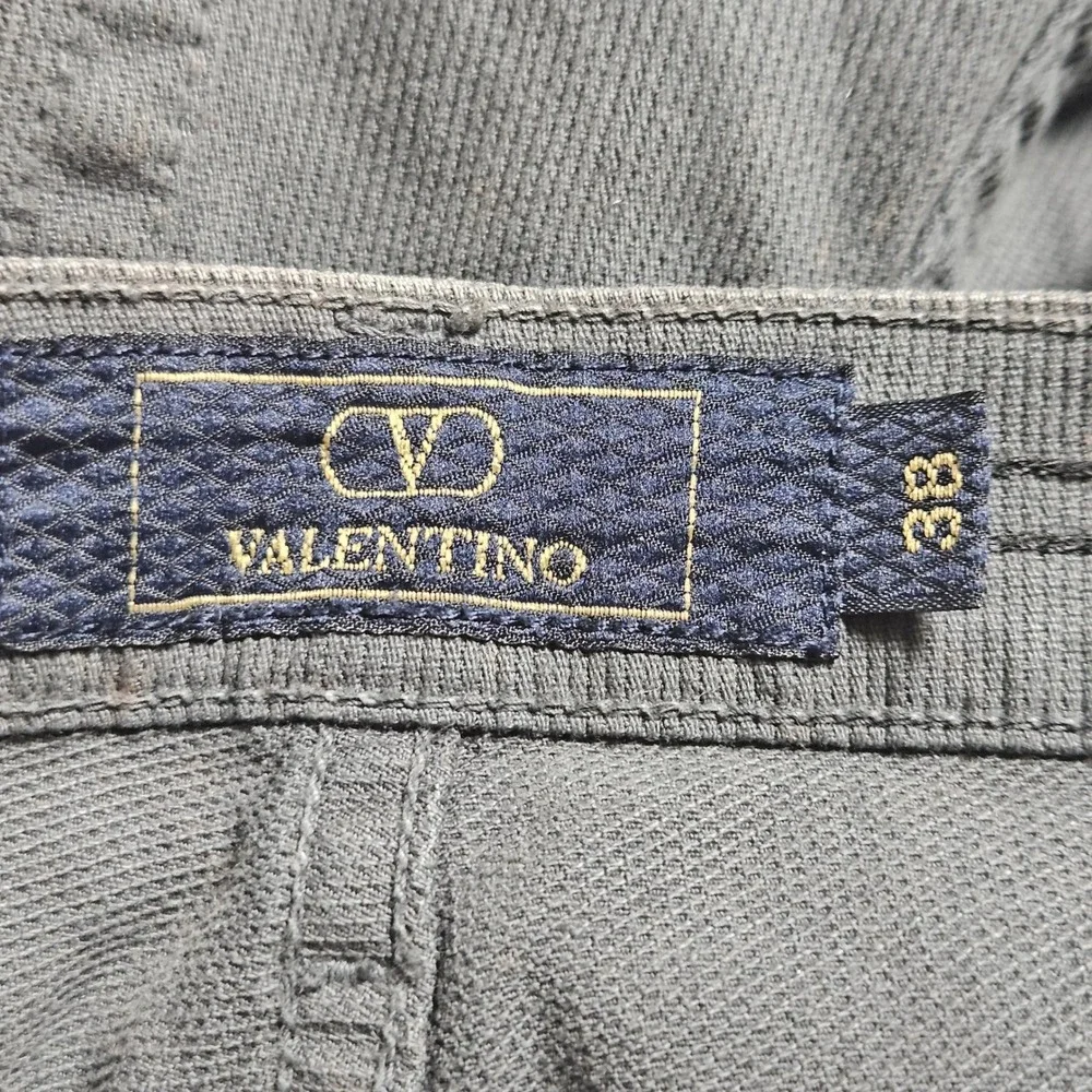 Valentino Mens Corduroy Straight Leg Pants 38x28 Cotton Peru Made Quiet Luxury